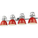 Yep Duncan Vanity Wall Light in Chrome, Red