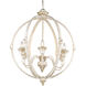 Jules 25.5 inch 60.00 watt Antique Ivory Chandelier Ceiling Light