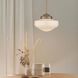 Ingalls 1 Light 12 inch Modern Brass Pendant Ceiling Light in Vintage Milk Glass, Medium