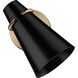 Reeva 1 Light 5.13 inch Modern Brass Wall Sconce Wall Light in Matte Black