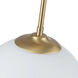 Dorinda Pendant Ceiling Light in Brushed Champagne Brass