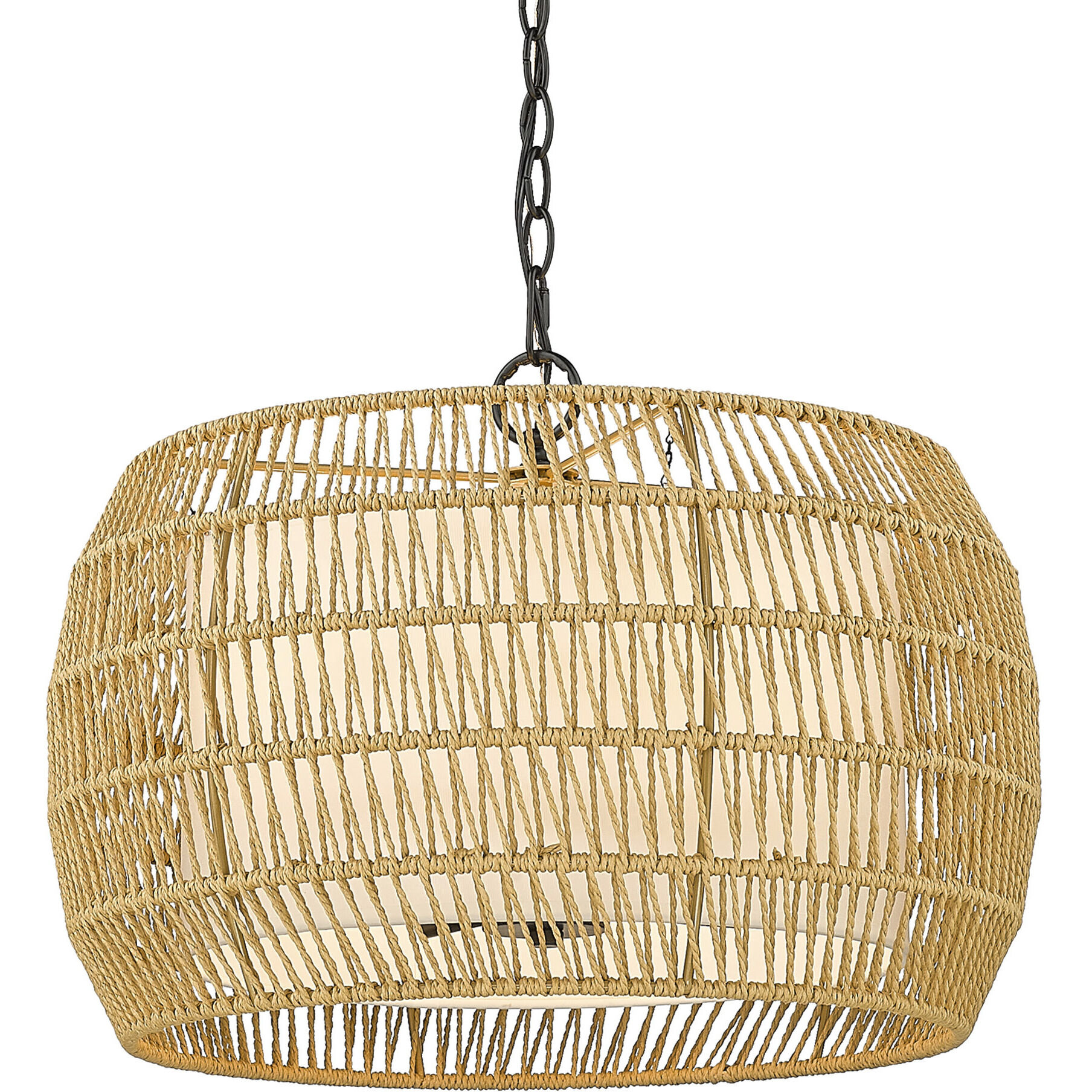 Everly Pendant Ceiling Light in Natural Rattan