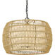 Everly Pendant Ceiling Light in Natural Rattan