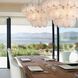 Yep Cascada 11 Light 27.25 inch Aegean Silver Pendant Ceiling Light in Cirrus Cloud Glass, 3 Tier