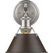 Yep Orwell Vanity Wall Light in Pewter, Rubbed Bronze
