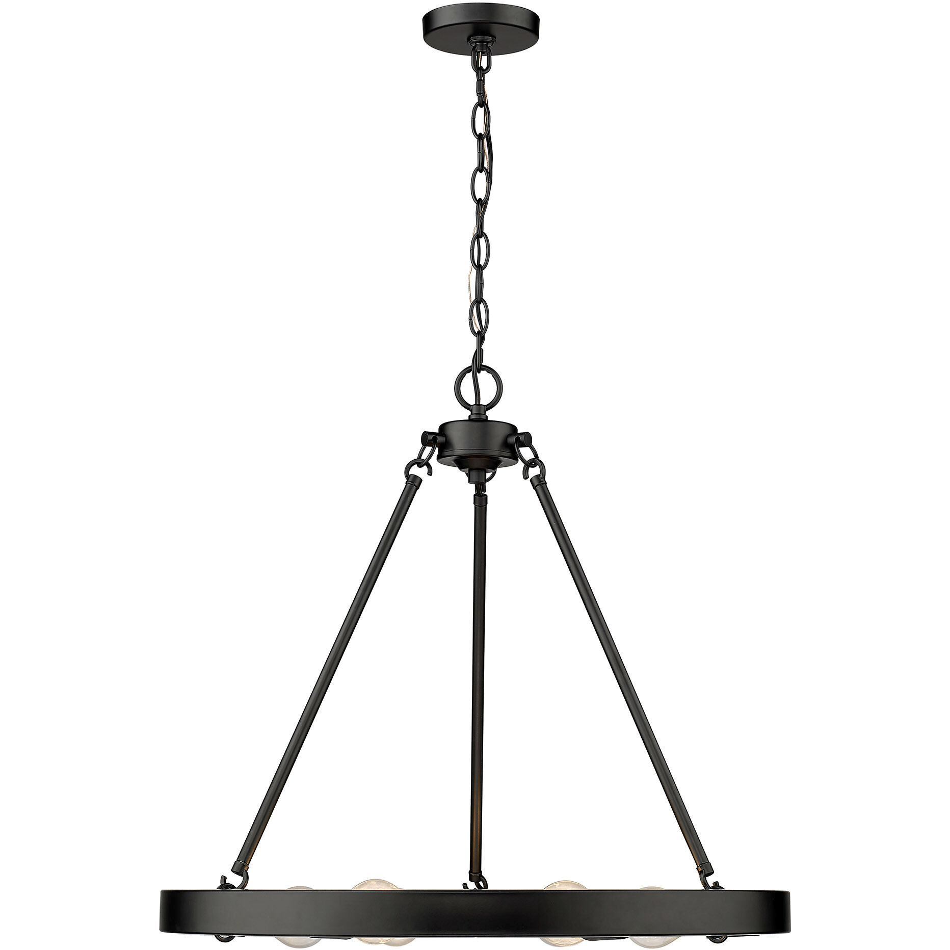 Castile 24 inch 60.00 watt Matte Black Chandelier Ceiling Light