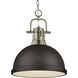 Yep Duncan Pendant Ceiling Light in Aged Brass, Rubbed Bronze