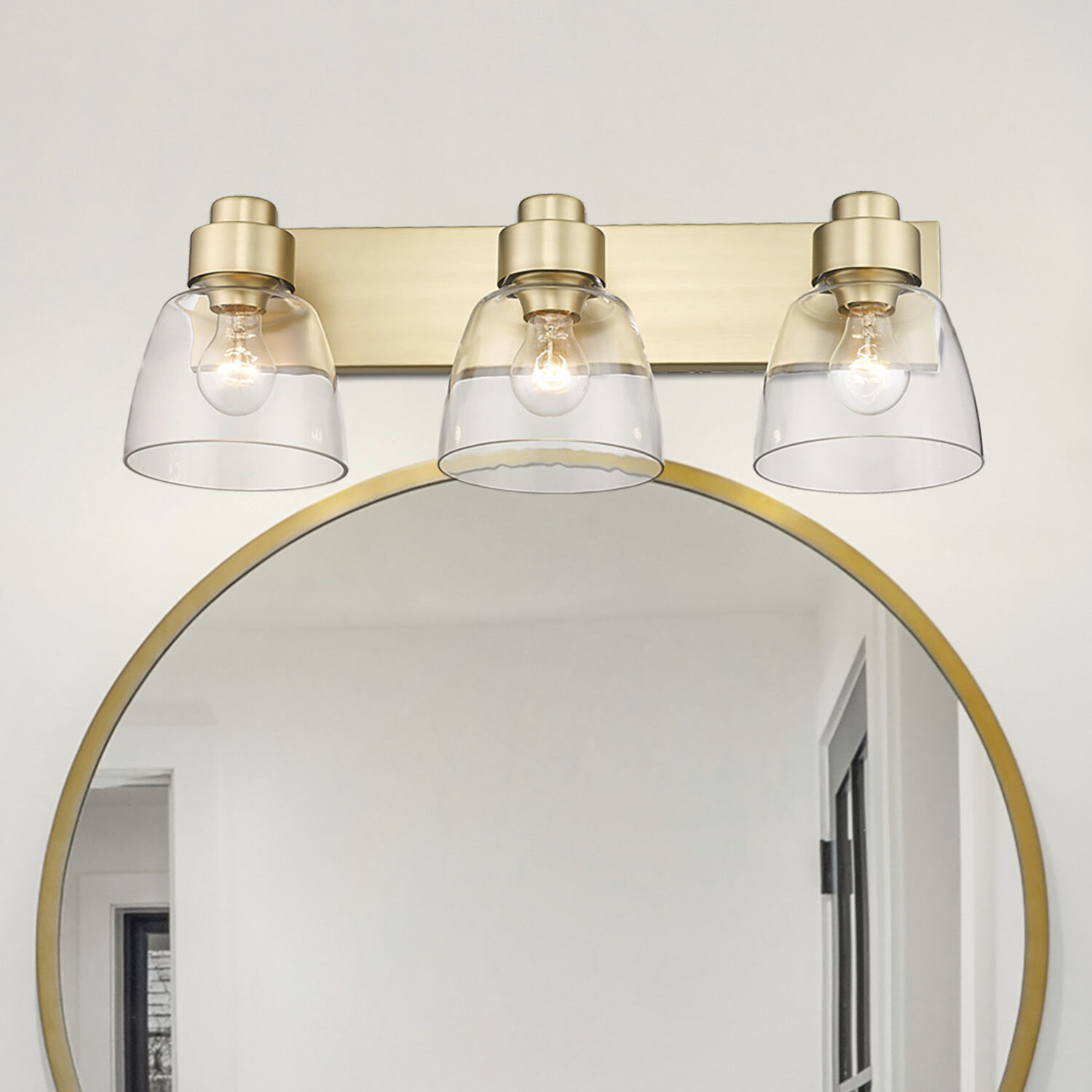 Remy Vanity Wall Light in Brushed Champagne Brass