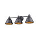 Bartlett 3 Light 24 inch Black Patina Bath Vanity Wall Light