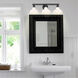 Carver 3 Light 28 inch Matte Black Bath Vanity Wall Light in Vintage Milk Glass