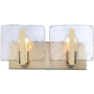 Aenon 2 Light 14.25 inch Brushed Champagne Bronze Vanity Light Wall Light