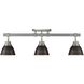 Yep Duncan 3 Light 35.38 inch Pewter Semi-Flush Mount Ceiling Light in Rubbed Bronze