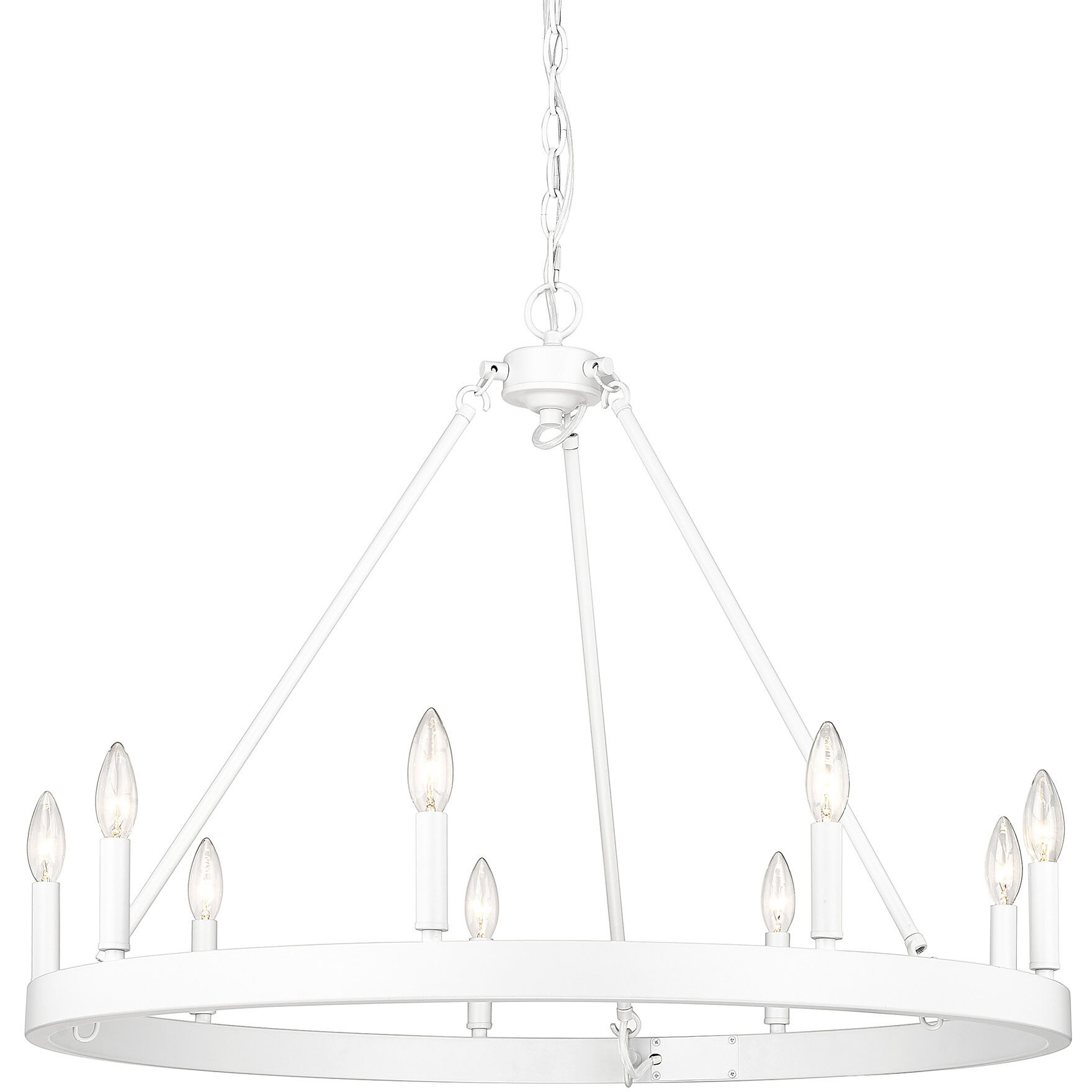 Alastair 9 Light 32 inch Matte White Chandelier Ceiling Light