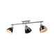 Duncan 3 Light 35 inch Pewter Semi-flush Ceiling Light in Black, Track Light