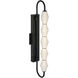 Geode 5 Light 31.75 inch Matte Black Outdoor Wall Light
