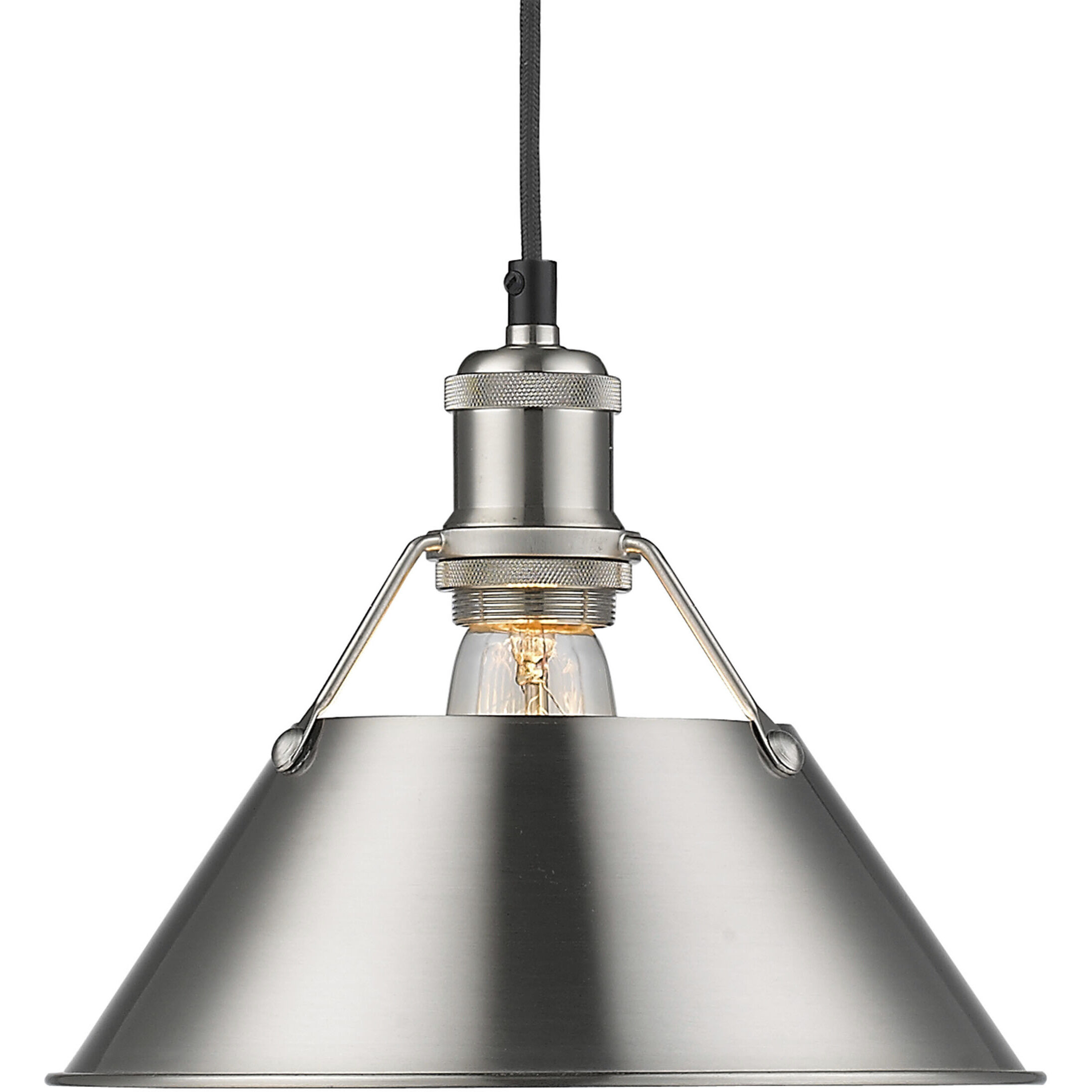 Yep Orwell Pendant Ceiling Light in Pewter, Medium