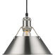 Yep Orwell Pendant Ceiling Light in Pewter, Medium