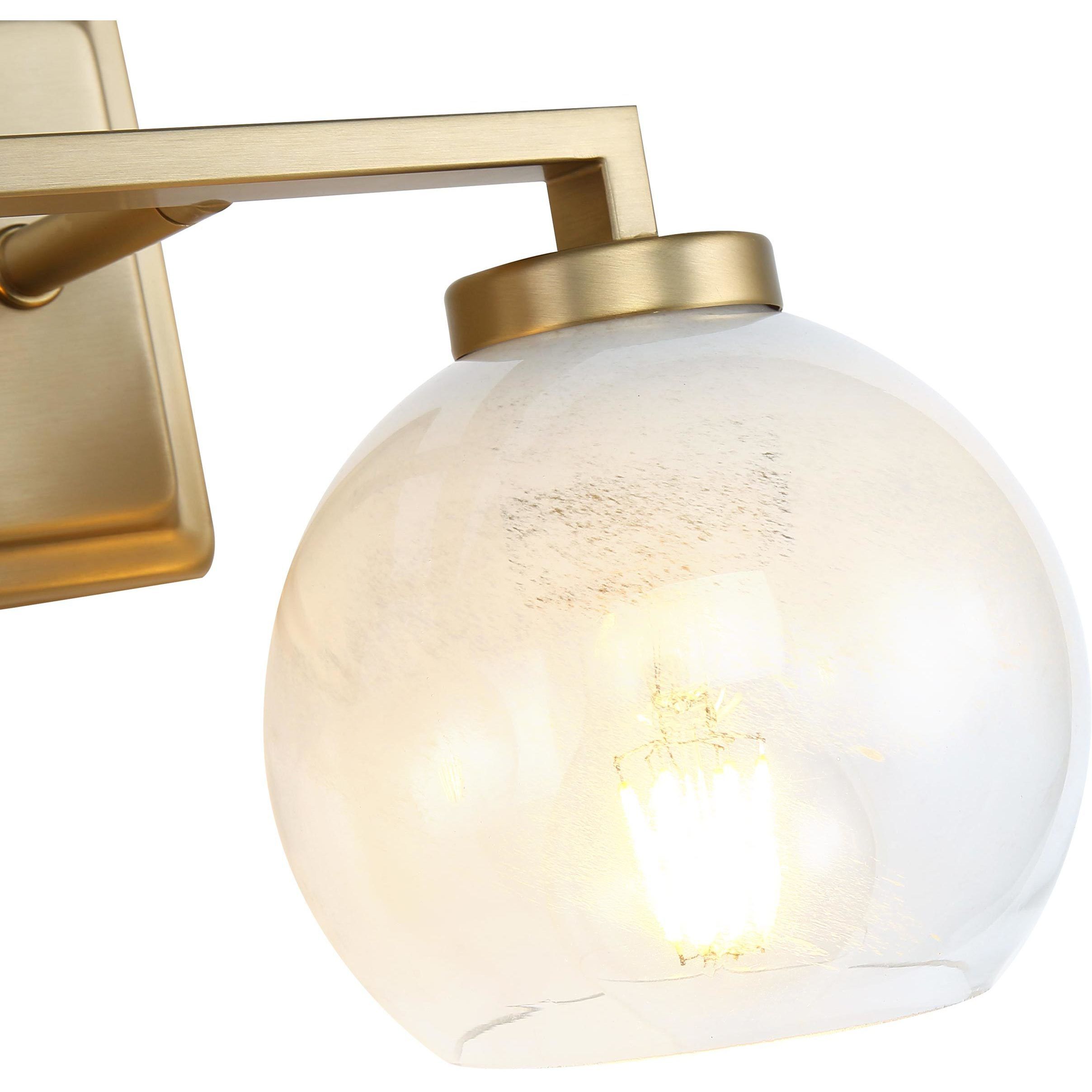 Yep Elliott Vanity Wall Light in Clear Glass, Brushed Champagne Brass