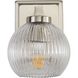 Yep Elliott Vanity Wall Light in Pewter, Ribbed