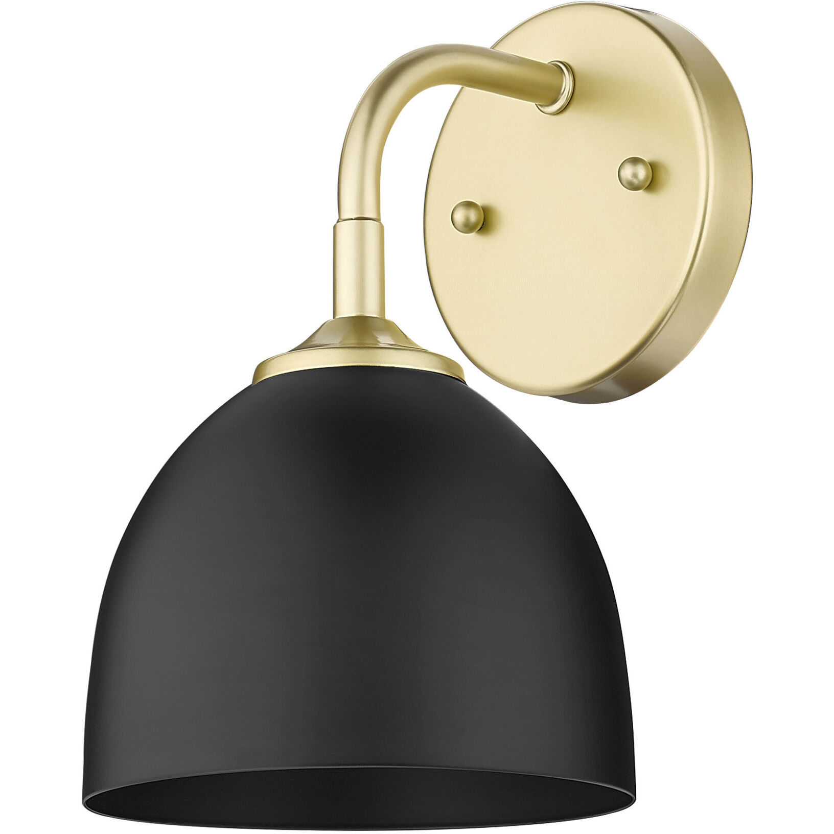 Yep Zoey 1 Light 6.38 inch Olympic Gold Wall Sconce Wall Light in Matte Black