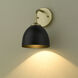Yep Zoey 1 Light 6.38 inch Olympic Gold Wall Sconce Wall Light in Matte Black