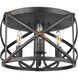 Alcott 3 Light 15 inch Antique Black Iron Flush Mount Ceiling Light