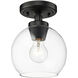 Galveston 1 Light 7.25 inch Matte Black Flush Mount Ceiling Light
