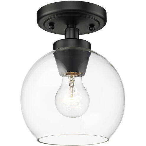 Galveston 1 Light 7.25 inch Matte Black Flush Mount Ceiling Light