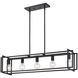 Tribeca 5 Light 41 inch Matte Black Linear Pendant Ceiling Light