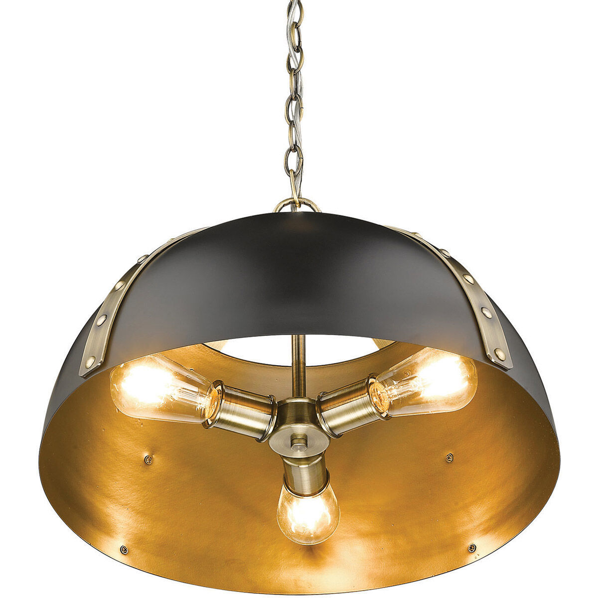 Black brass ceiling light on sale