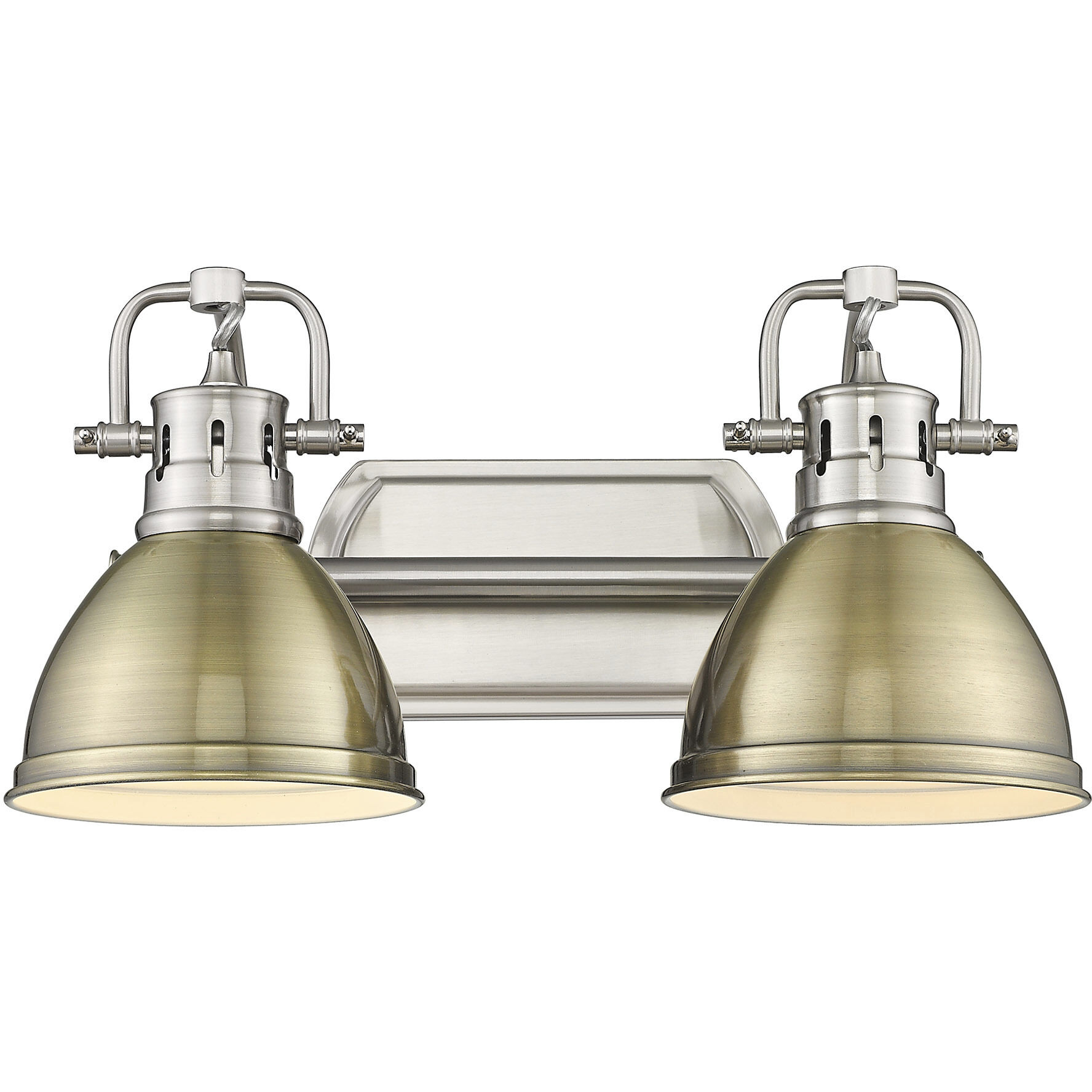 Yep Duncan Vanity Wall Light in Pewter, Aged Brass