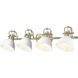 Duncan 4 Light 33.5 inch Aged Brass Bath Vanity Light Wall Light in Matte White