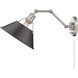 Yep Orwell 1 Light 10 inch Pewter Swing Arm Wall Lamp Wall Light in Rubbed Bronze, Adjustable