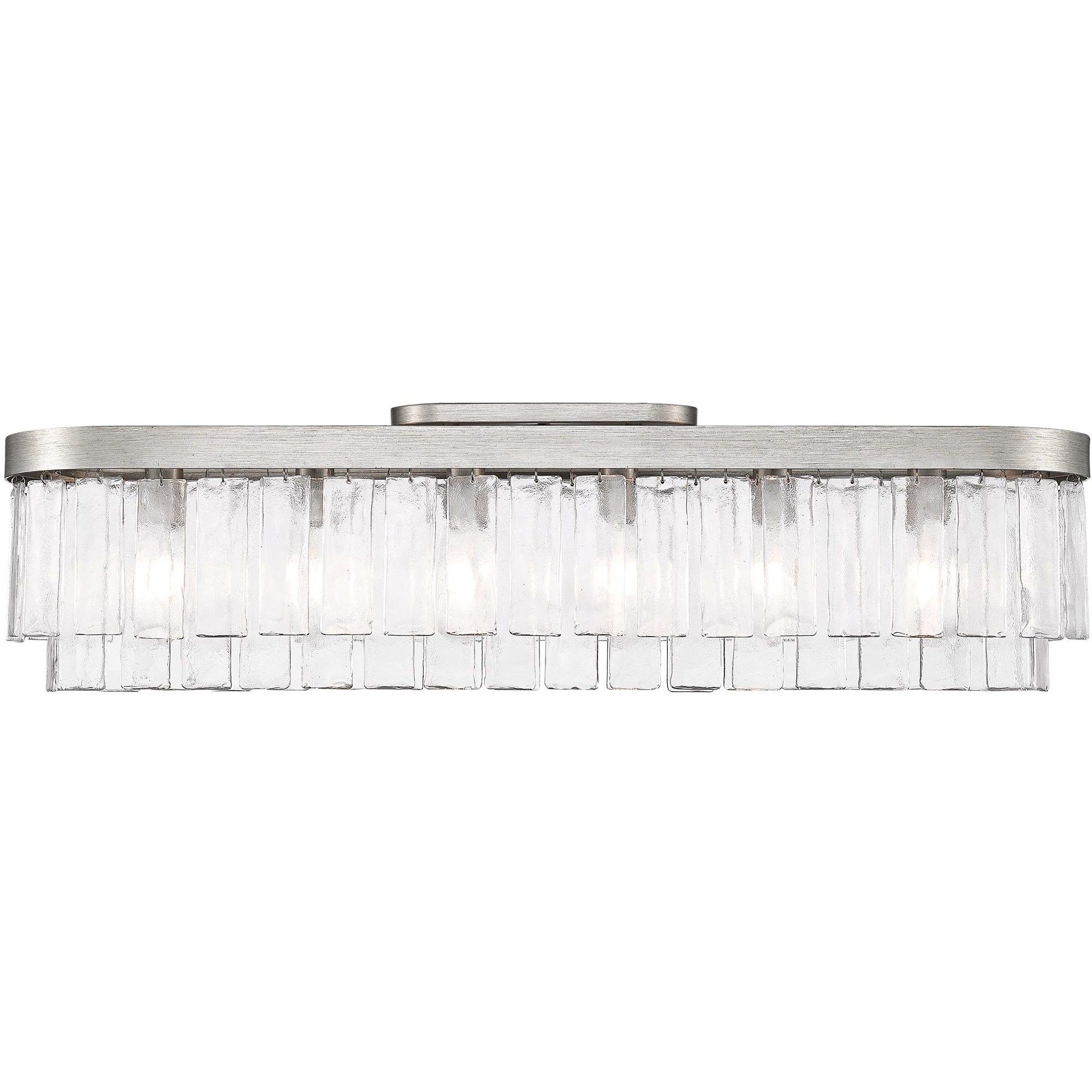 Ciara 6 Light 42 inch Peruvian Silver Flush Mount Ceiling Light