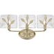 Calla 3 Light 21.75 inch White Gold Vanity Light Wall Light