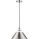 Orwell 1 Light 14 inch Chrome Pendant Ceiling Light in Pewter, Large