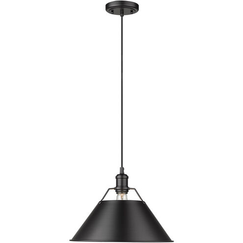 Orwell 1 Light 14 inch Matte Black Pendant Ceiling Light, Large