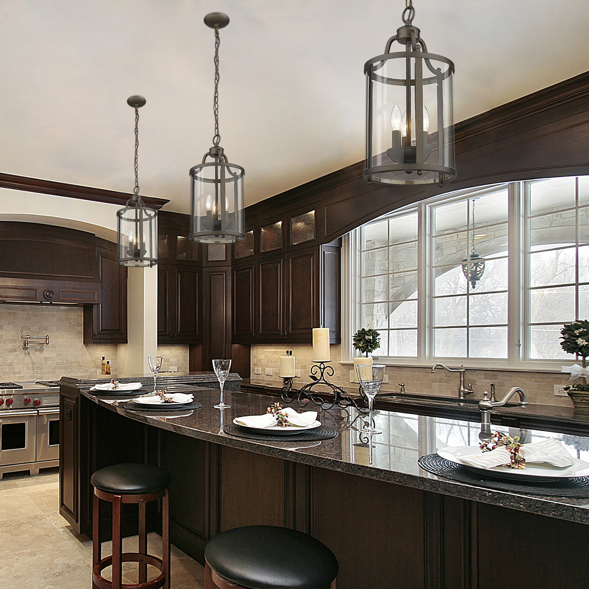 Payton Pendant Ceiling Light in Rubbed Bronze