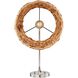 Ryleigh Articulating Wall Sconce Wall Light in Pewter, Woven Sweet Grass