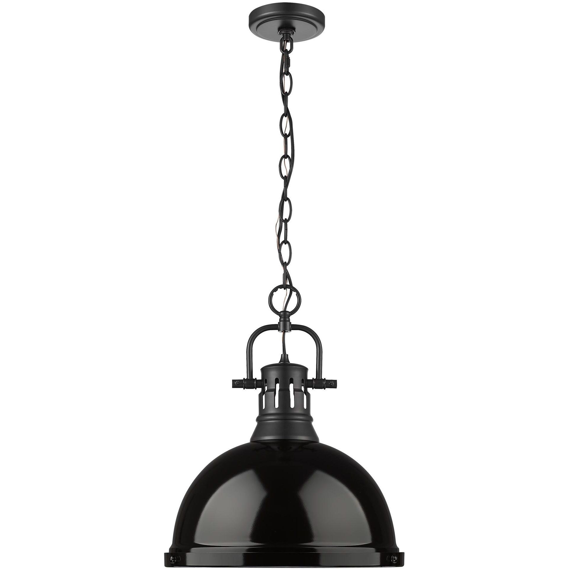 Yep Duncan 1 Light 14 inch Matte Black Pendant Ceiling Light, Large