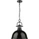 Yep Duncan 1 Light 14 inch Matte Black Pendant Ceiling Light, Large