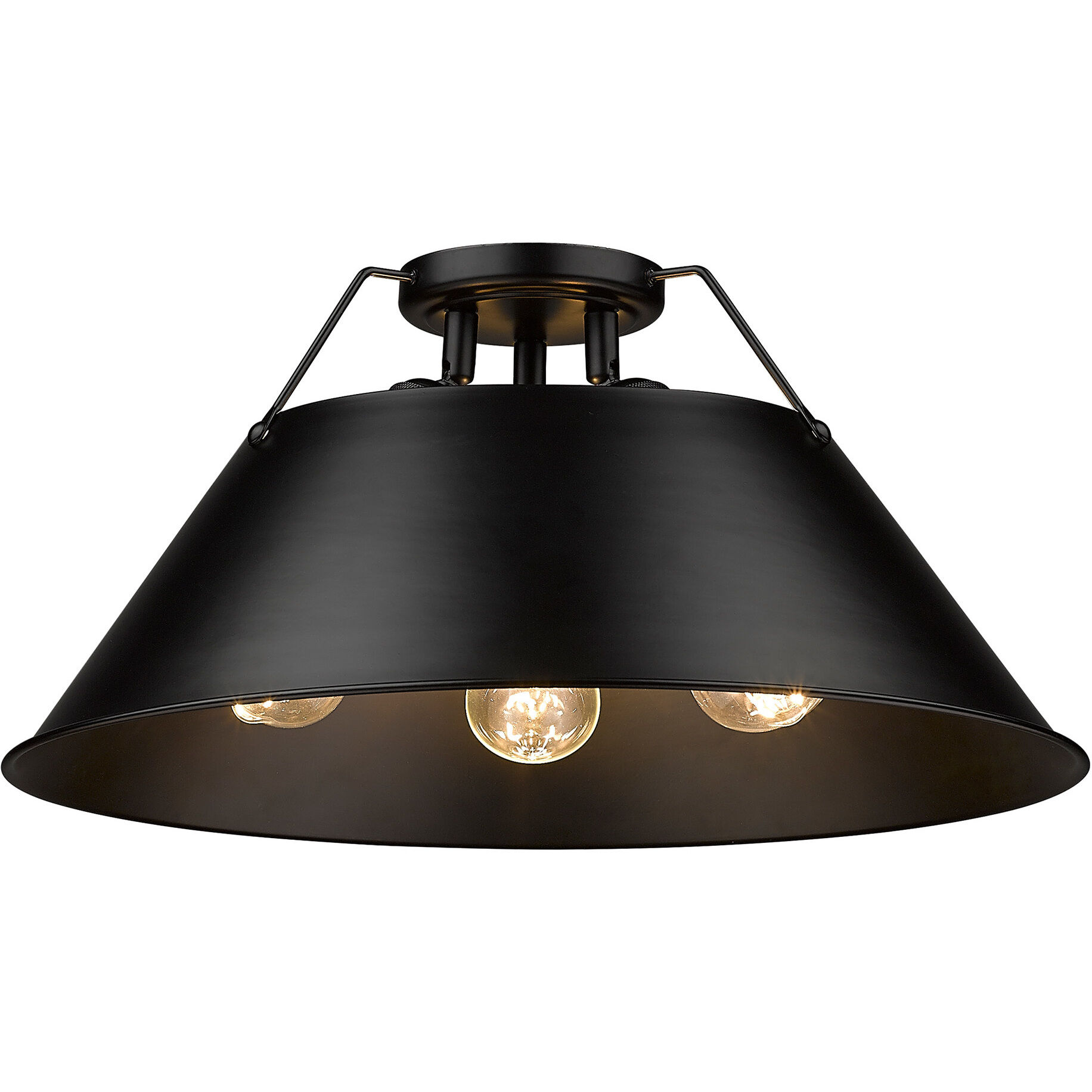Yep Orwell 3 Light 18.75 inch Matte Black Flush Mount Ceiling Light