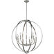 Colson 9 Light 31.25 inch Pewter Chandelier Ceiling Light in No Shade, Large