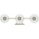 Yep Elliott Vanity Wall Light in Pewter, Clear Glass