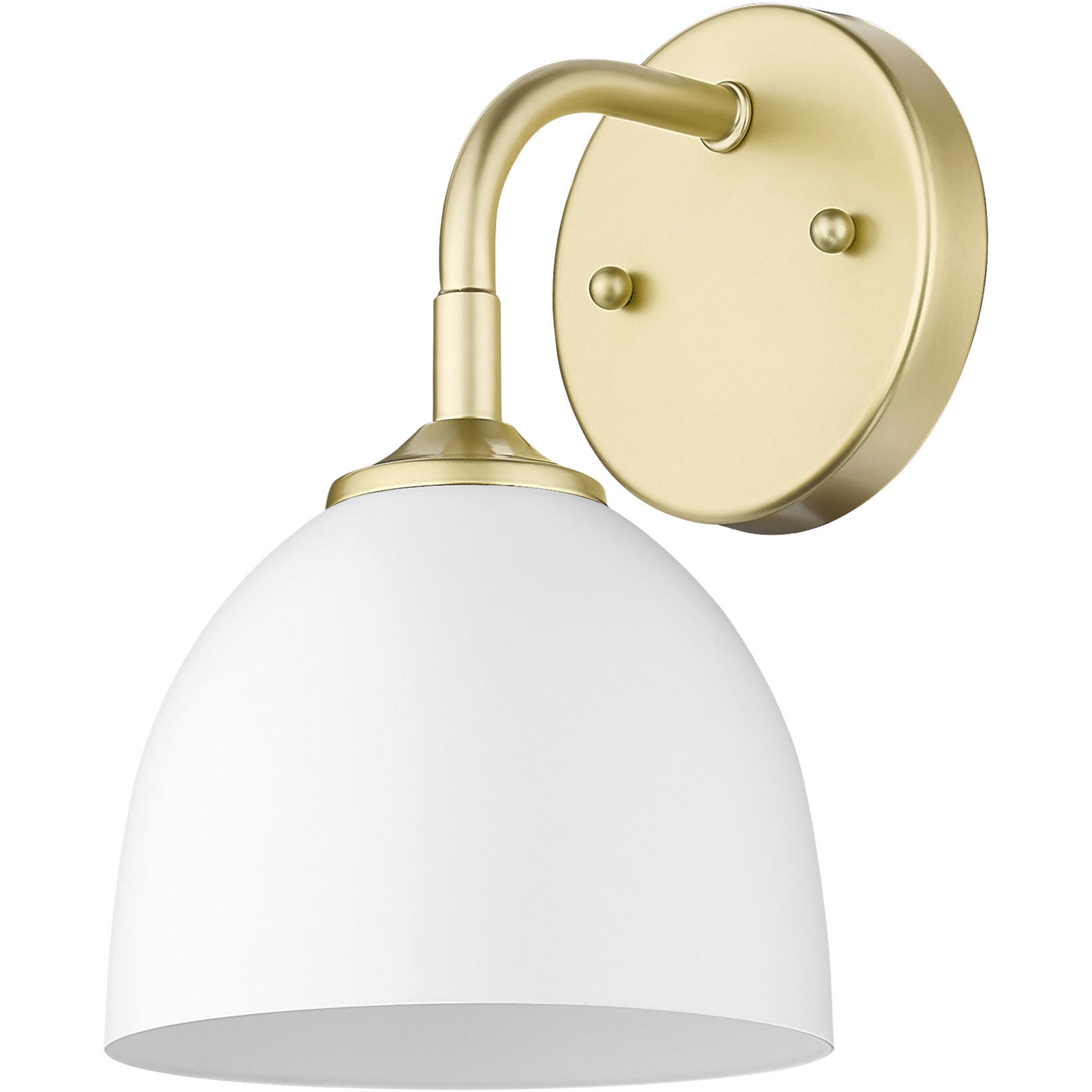 Yep Zoey 1 Light 6.38 inch Olympic Gold Wall Sconce Wall Light in Matte White