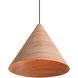 Conique 3 Light 24 inch Dark Walnut Pendant Ceiling Light