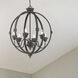 Jules 25.5 inch 60.00 watt Antique Black Iron Chandelier Ceiling Light
