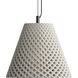 Clarus Pendant Ceiling Light in Grey Cement