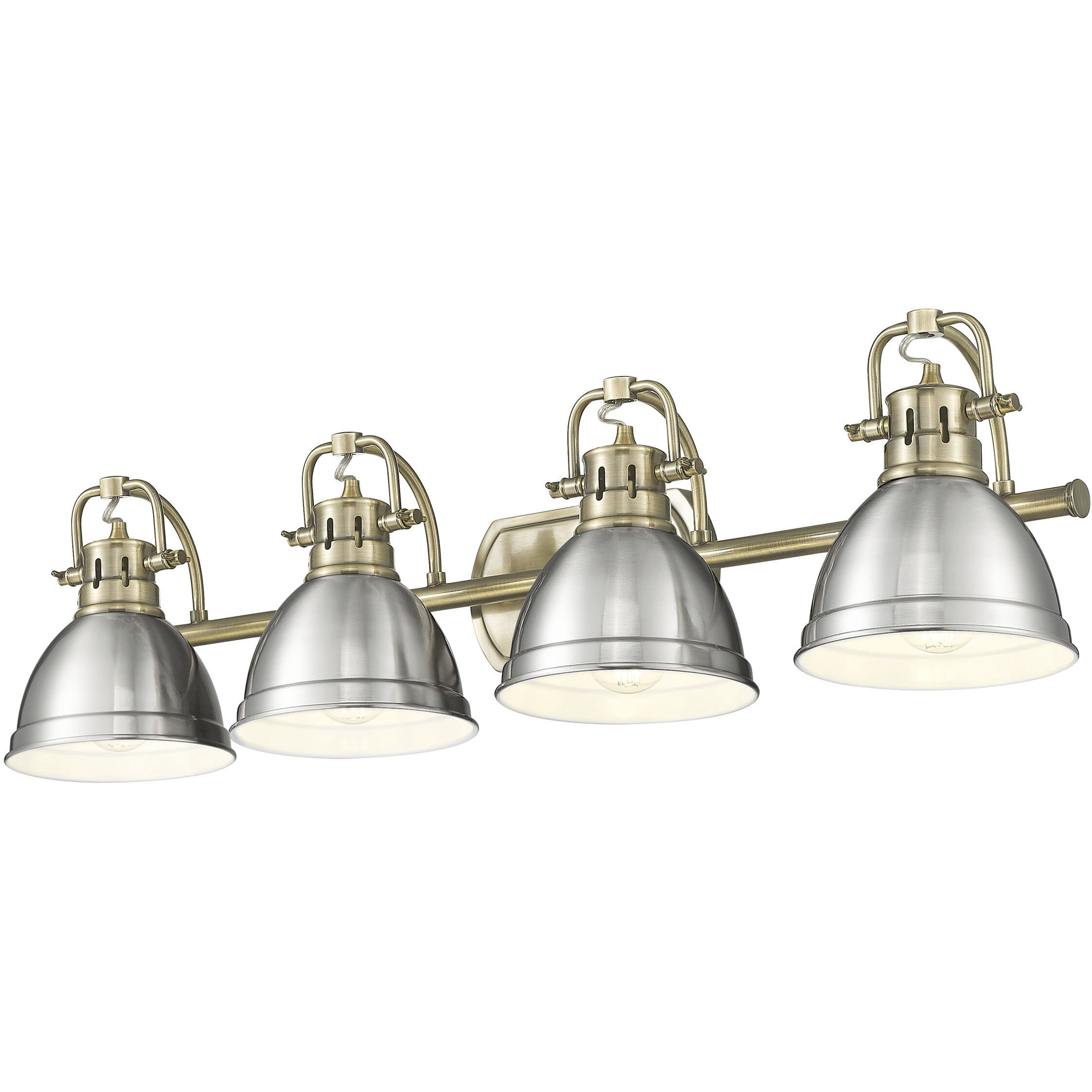 Yep Duncan Vanity Wall Light in Aged Brass, Pewter
