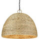 Rue Pendant Ceiling Light in Woven Sweet Grass
